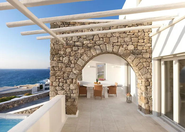 빌라 New!! The Mykonian Sunset - 10min From Town *