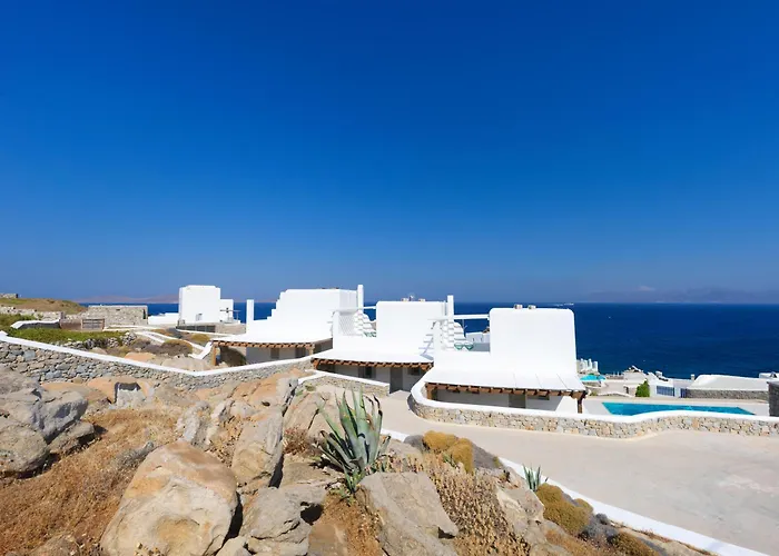 빌라 New!! The Mykonian Sunset - 10min From Town *