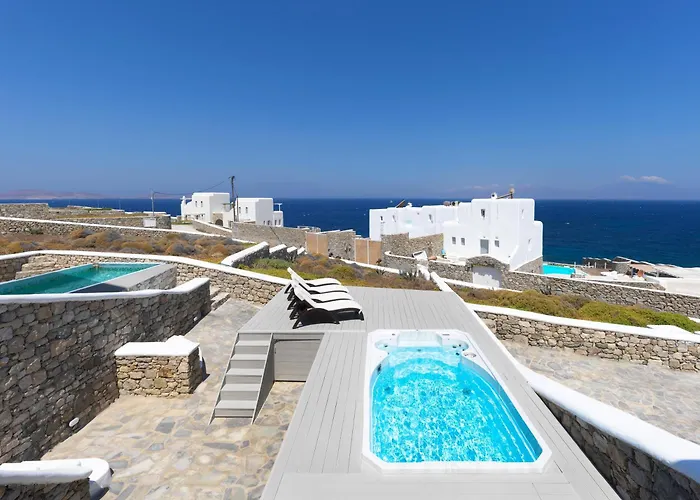 New!! The Mykonian Sunset - 10min From Town 빌라 Agios Ioannis Diakoftis